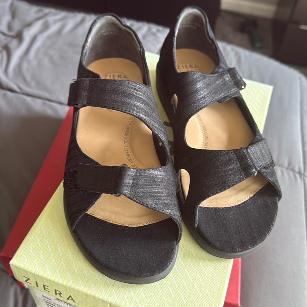 Ziera SANDALS comfort Velcro‎ shoes size 8/38 XW